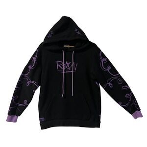 Ranboo P800 Hoodie Black Purple Graphic Streetwear Sweatshirt Mens Medium